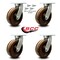 Service Caster 12 Inch Heavy Duty High Temp Phenolic Swivel Caster Set with Swivel Locks, 4PK SCC-KP92S1230-PHRHT-BSL-4 - alternate 6